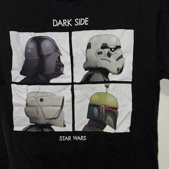 Star Wars Black Dark Side Helmet T-Shirt - Picture 3 of 3